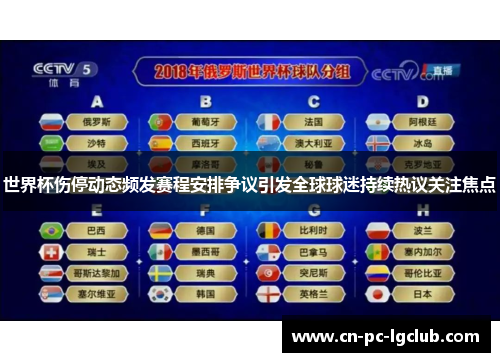 世界杯伤停动态频发赛程安排争议引发全球球迷持续热议关注焦点